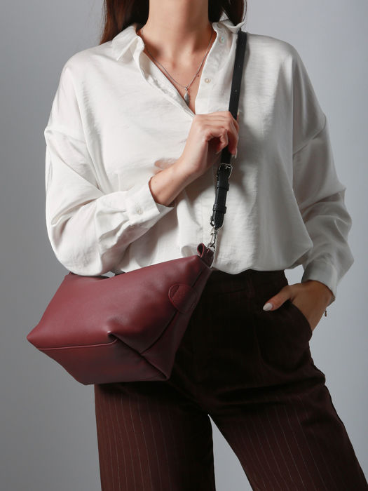 Longchamp Besace longchamp cuir Schoudertas Violet